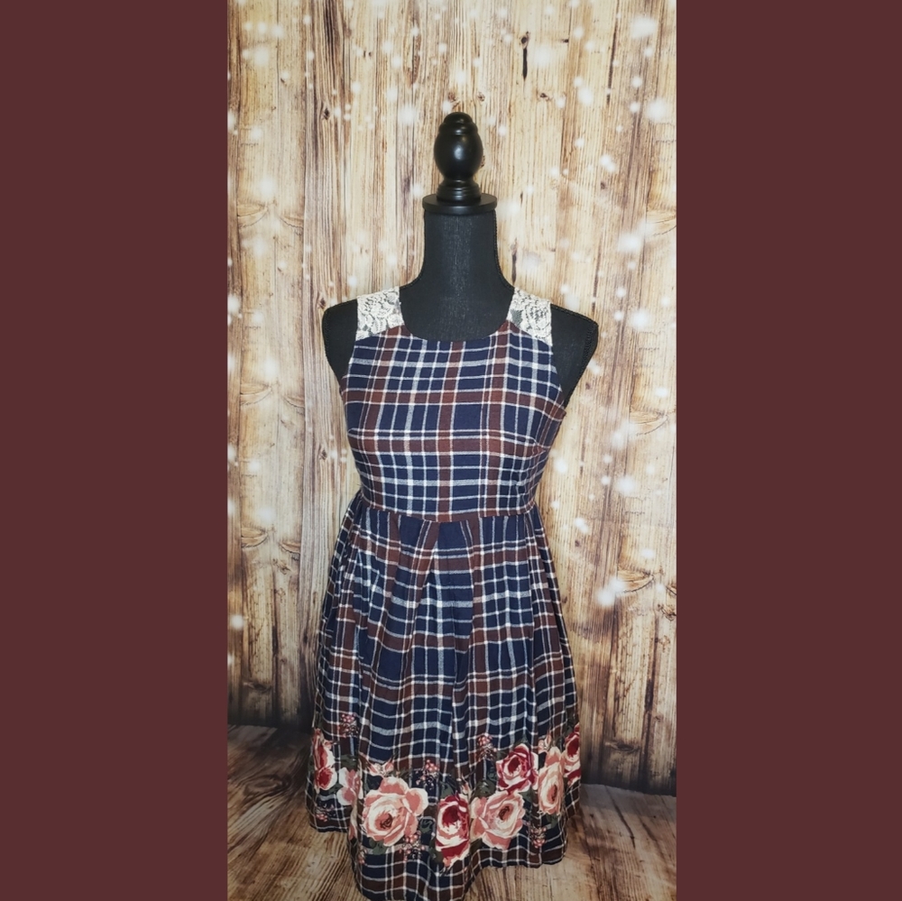zip up plaid dress